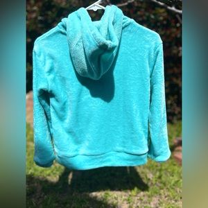 Calvin Klein- Teal Fuzzy Hooded Pull-Over Jacket || Kids M